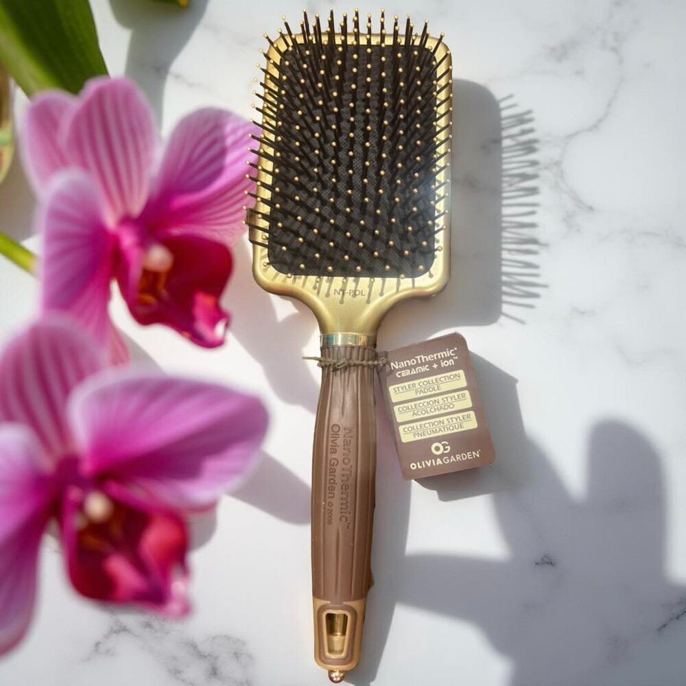 Olivia Garden NanoThermic Ceramic + Ion Styler Hair Brush NT-PDL (Paddle)